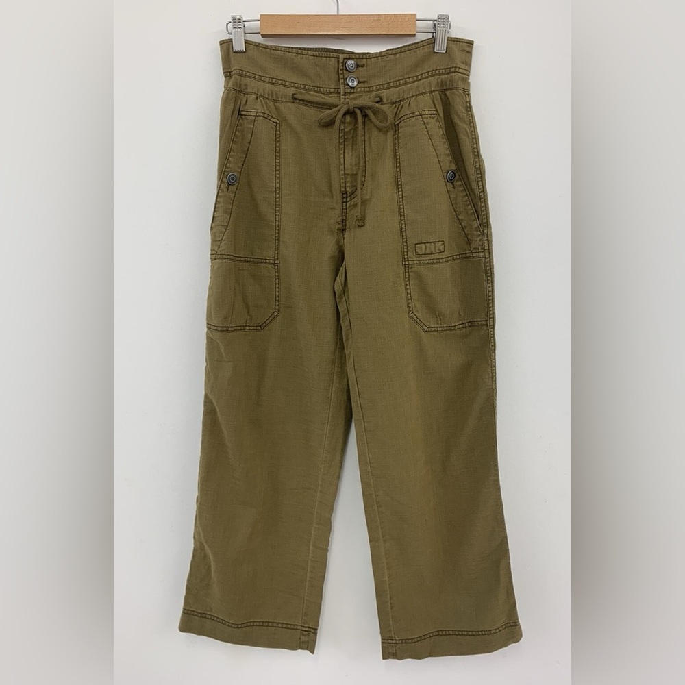 Free People Waist Tie High Rise Pants Tan